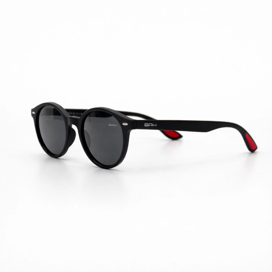 Óculos de Sol Brk Arredondado Preto com Lente Polarizada Cinza UV400