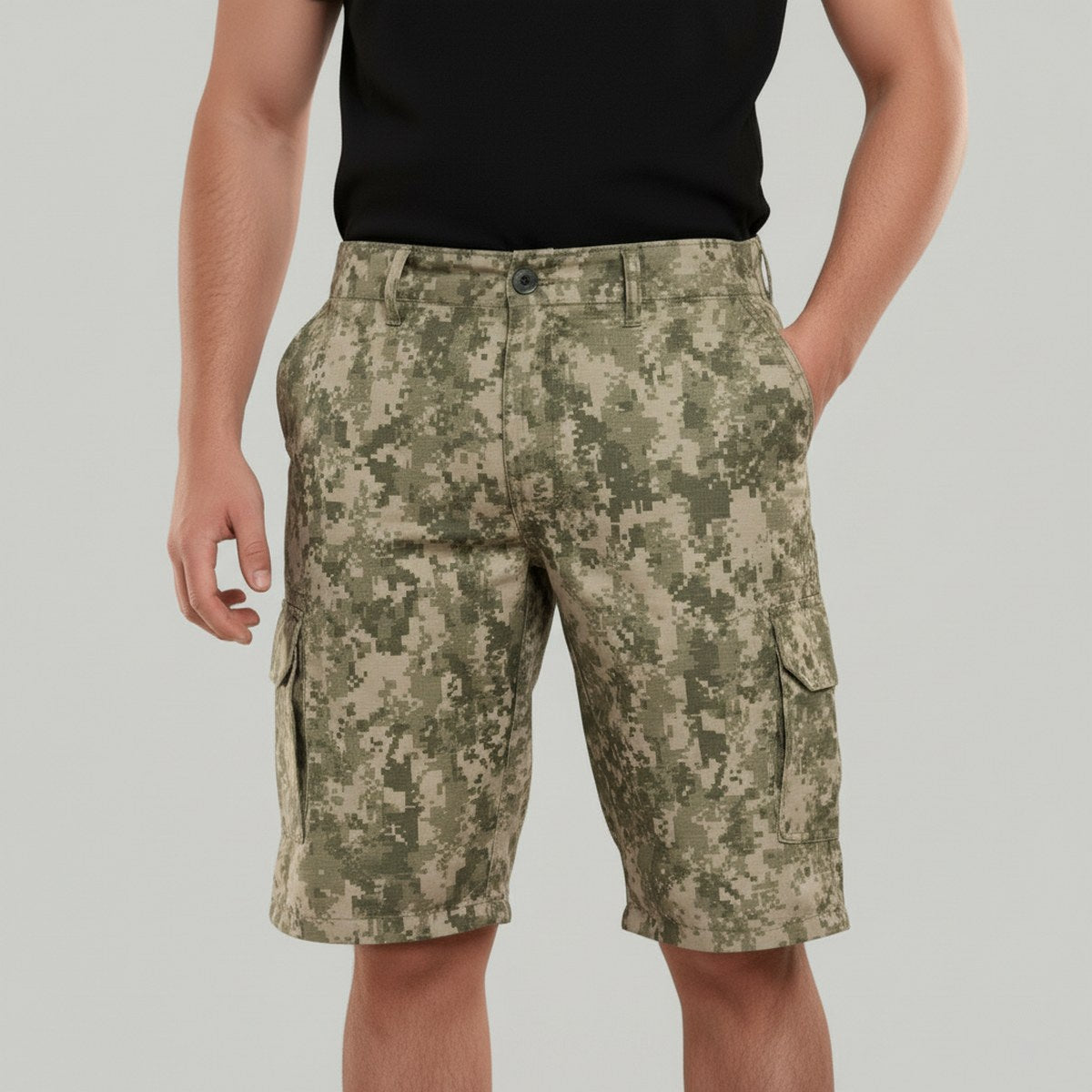 Bermuda Tática Brk Militar Bege UV35+ Brk Fishing