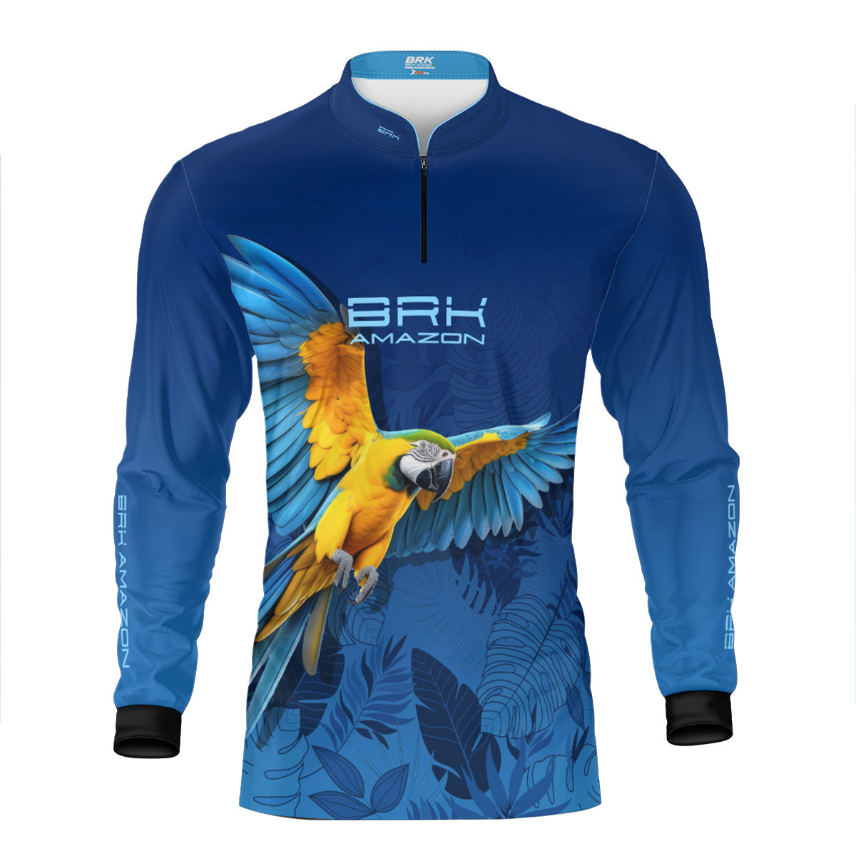 Camisa de Pesca Brk Amazon Arara Azul com Proteção UV50 Brk Fishing