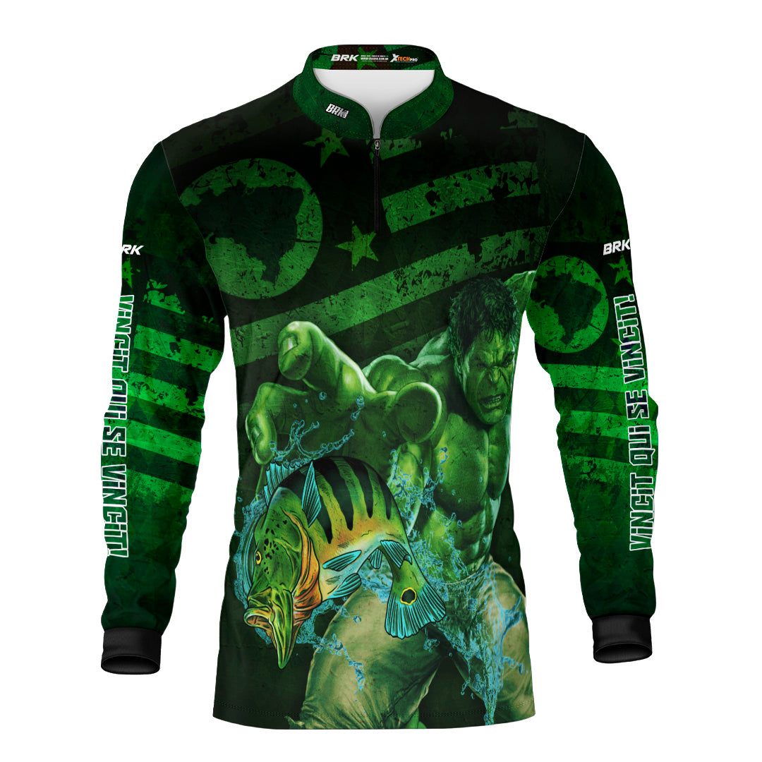 Camisa de Pesca Brk Tucunare Azul Futebol 65 com Proteção Uv50+ - Tamanho: G2
