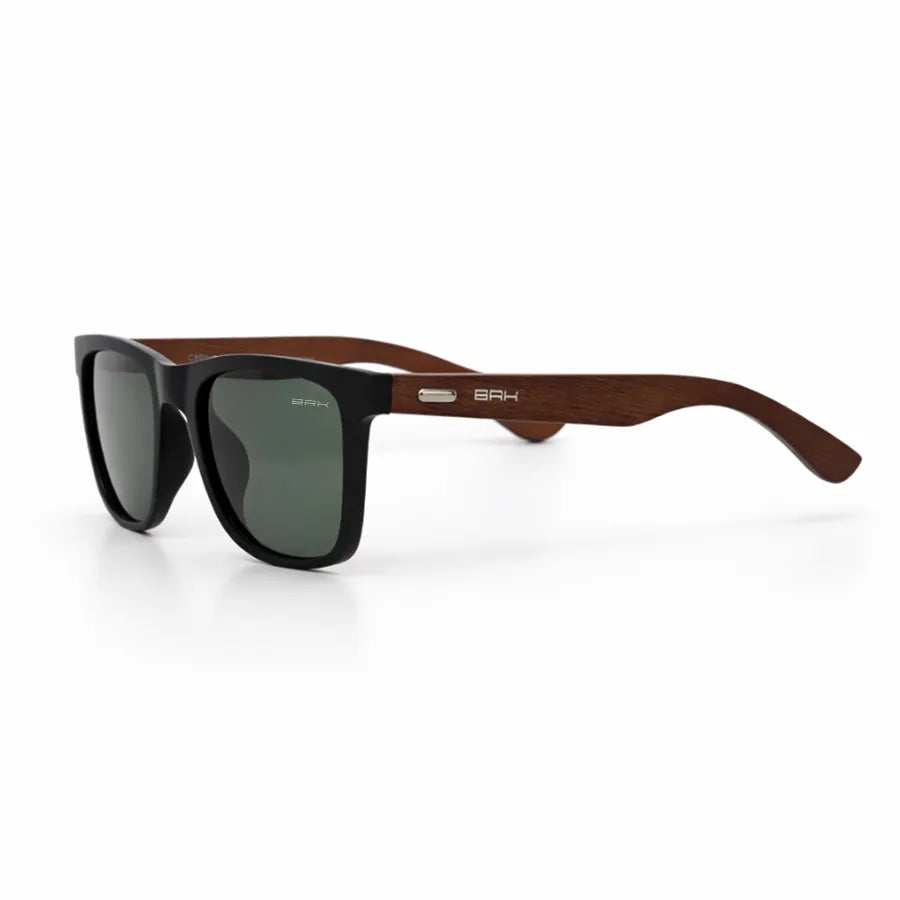 Óculos de Sol Brk Quadrado Preto com Lente Polarizada Verde UV400