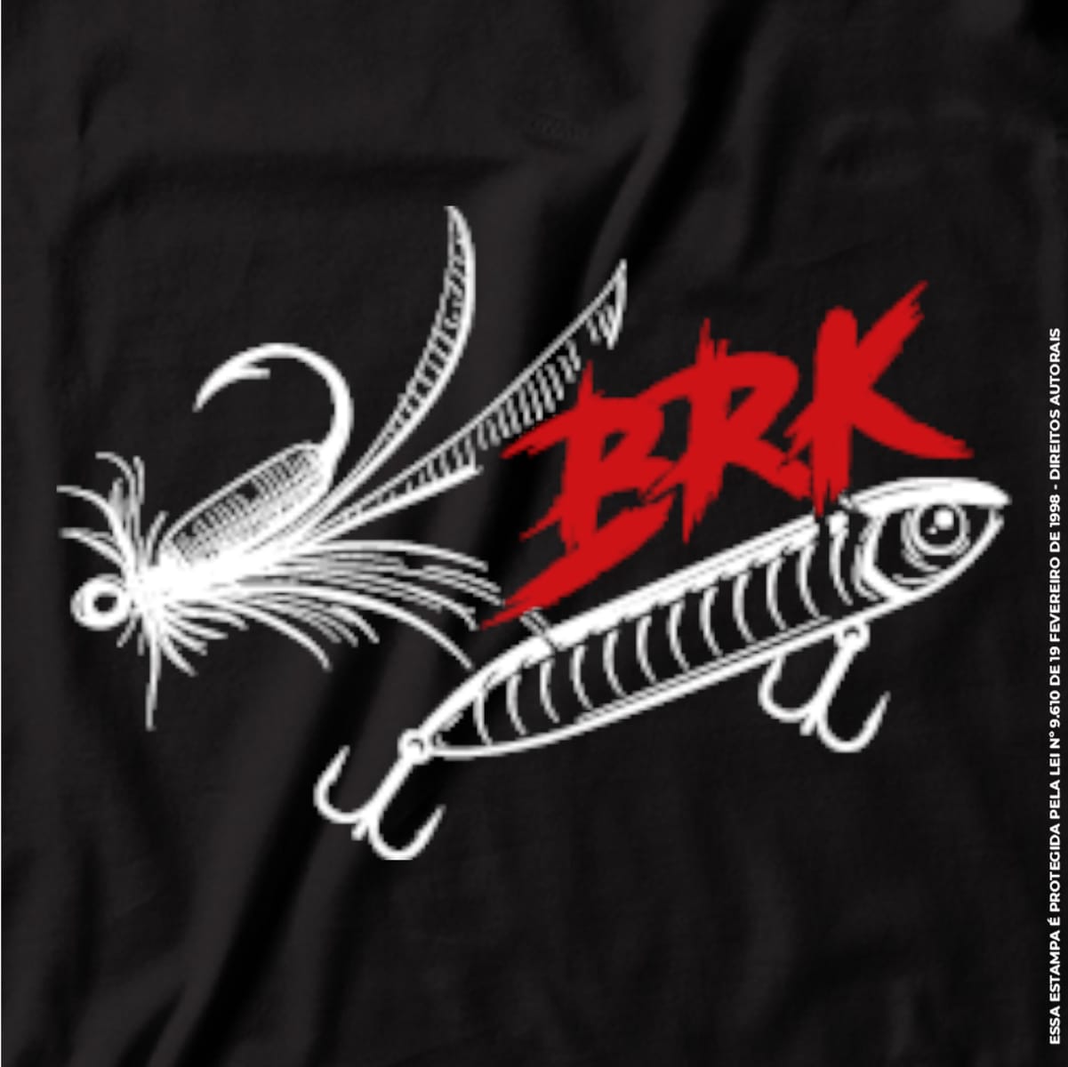 Camiseta de Pesca Brk Isca Artificial Lures com Algodão Premium - Brk Fishing