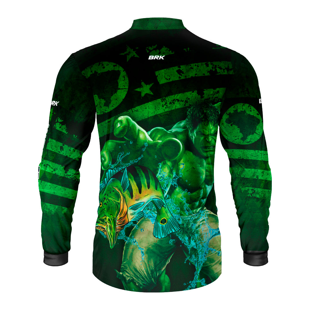 Camisa de Pesca Brk Tucunare Azul Futebol 65 com Proteção Uv50+ - Tamanho: G2