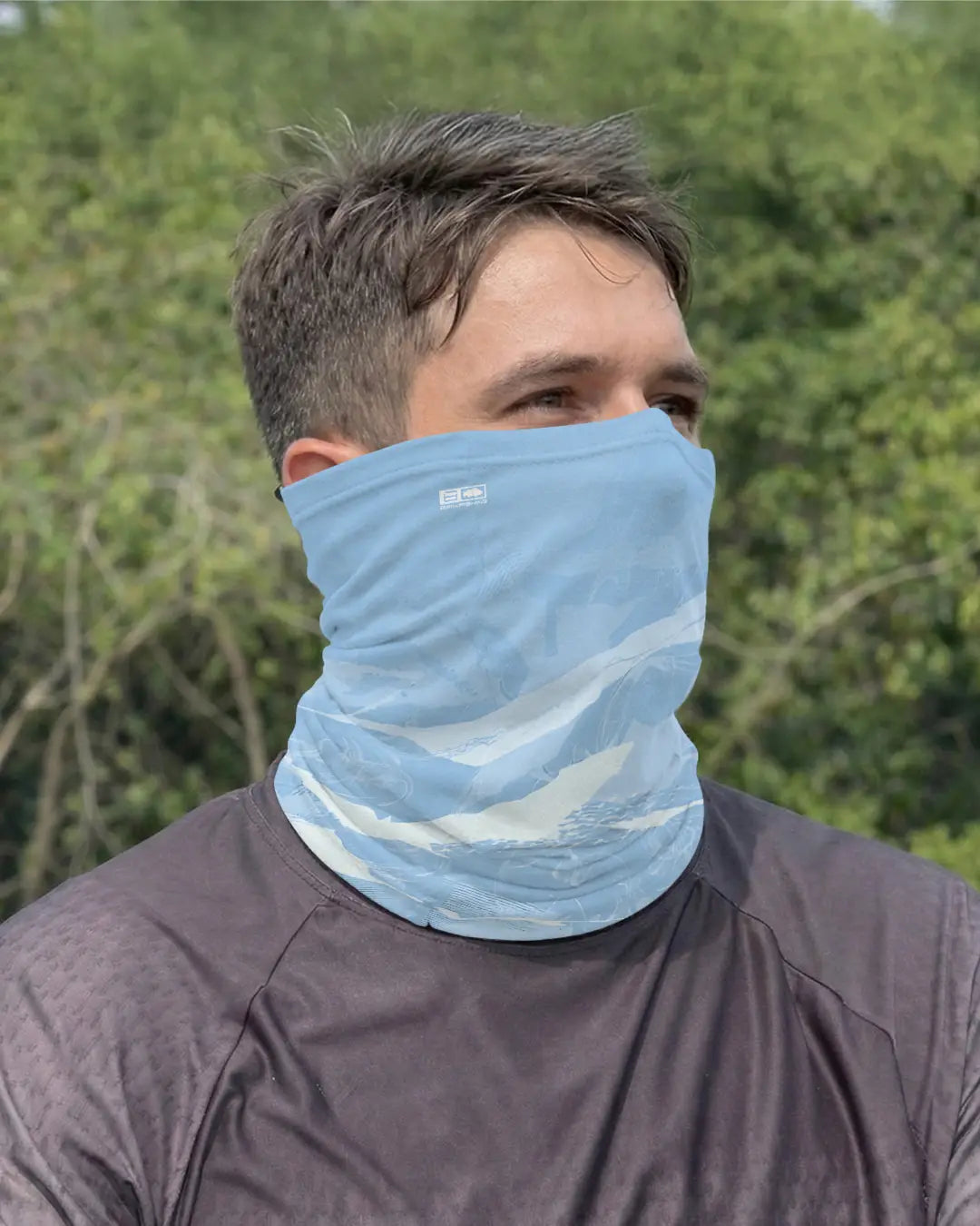 Bandana Tubeneck Brk ArmorX Ondas Azul Claro com Proteção UV50+