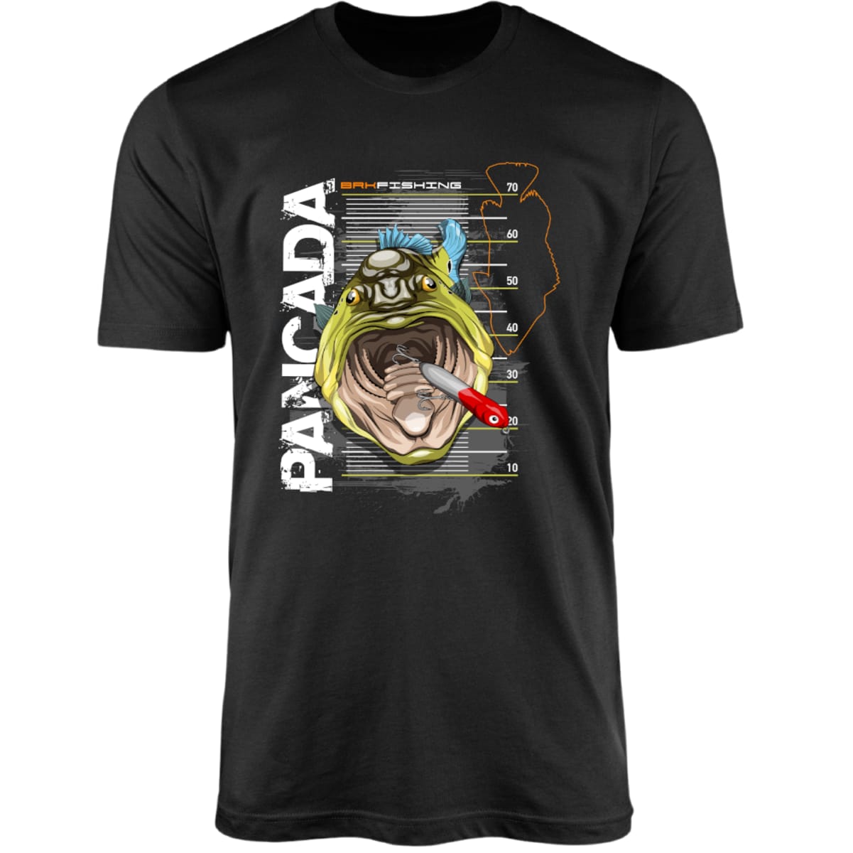 Camiseta de Pesca Brk Fishing Tucunaré Azul Pancada com Algodão Premium - Brk Fishing