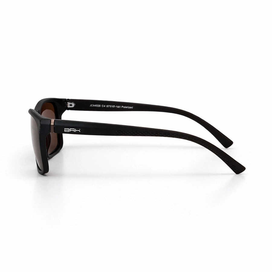 Óculos de Sol Brk Quadrado Preto com Lente Polarizada Marrom UV400