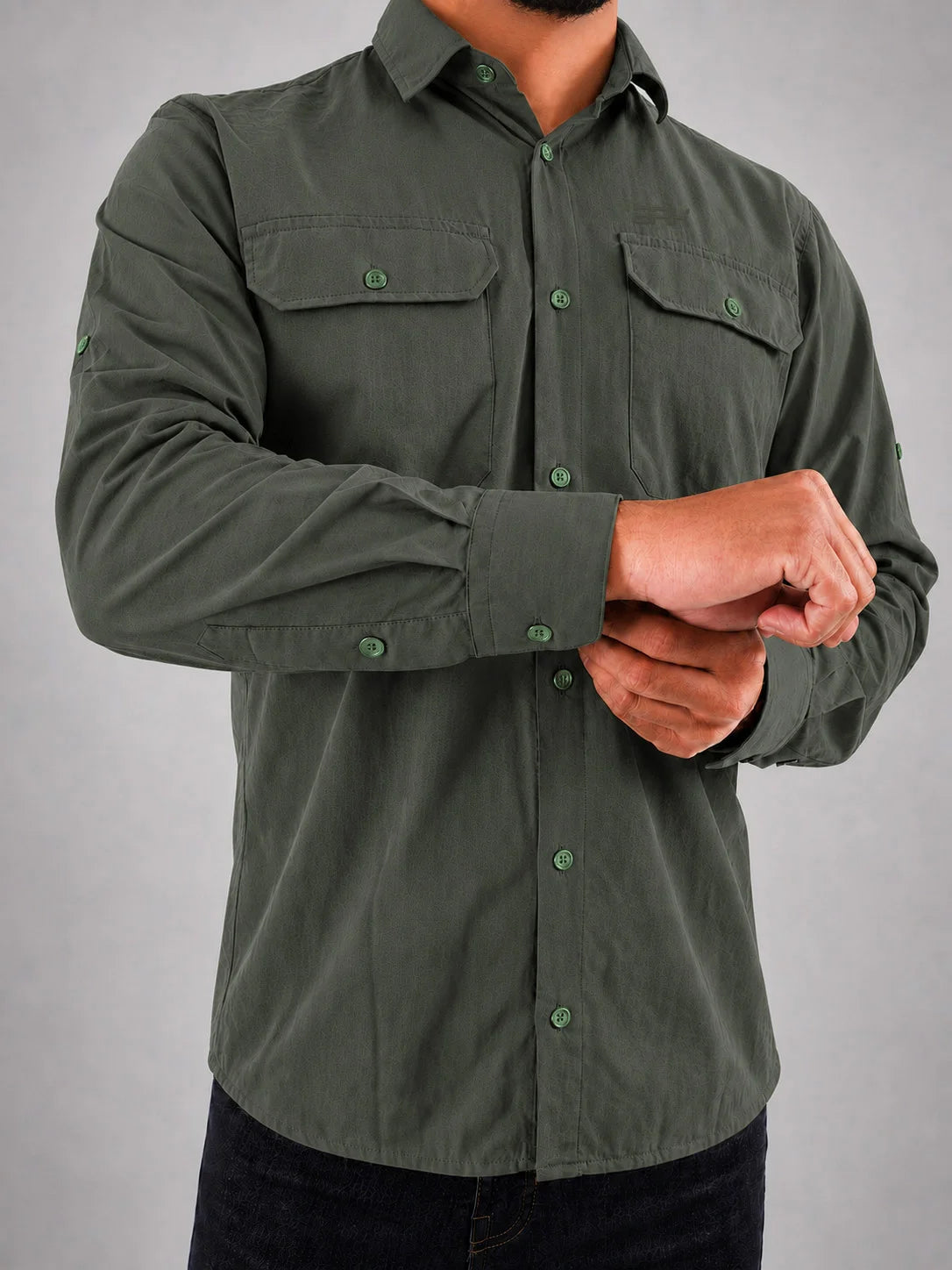 Camisa Adventure Verde Escuro com Proteção UV50+