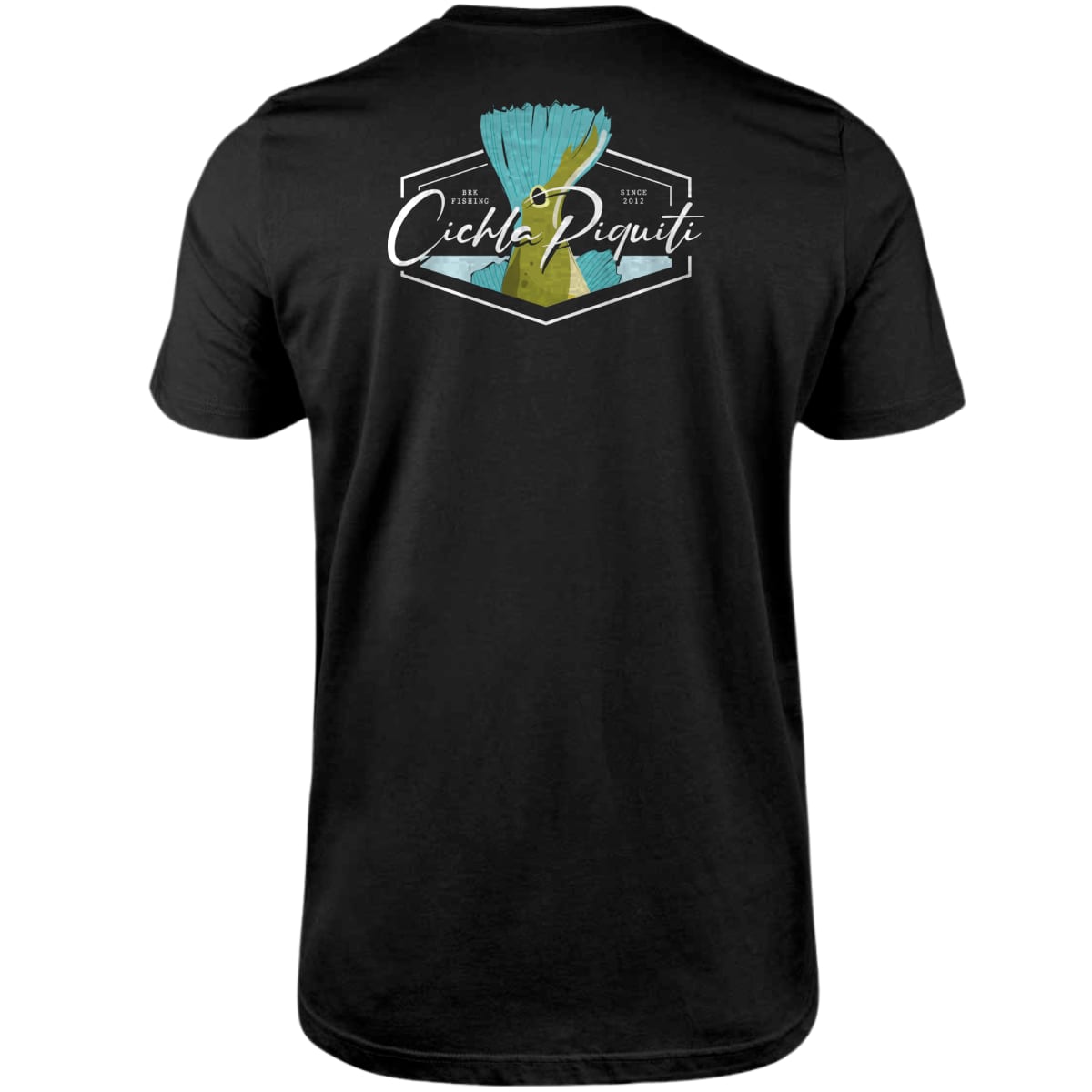 Camiseta de Pesca Brk Fishing Cauda Tucunaré Azul com Algodão Premium - Brk Fishing