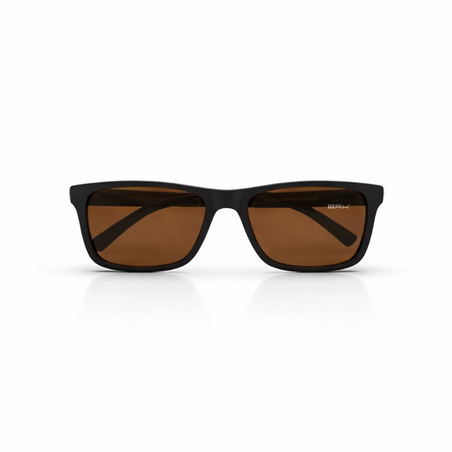 Óculos de Sol Brk Quadrado Preto com Lente Polarizada Marrom UV400
