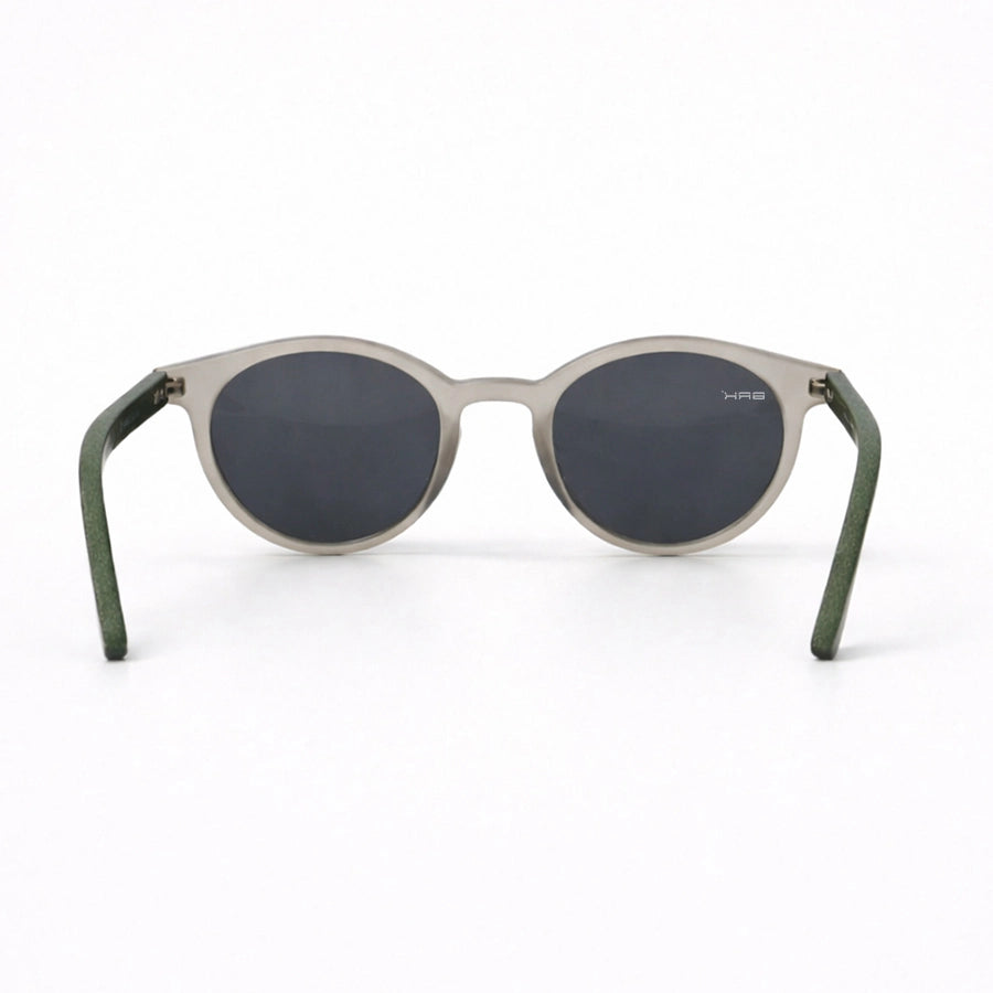 Óculos de Sol Brk Arredondado Cristal com Haste Verde Militar e Lente Polarizada Fumê UV400