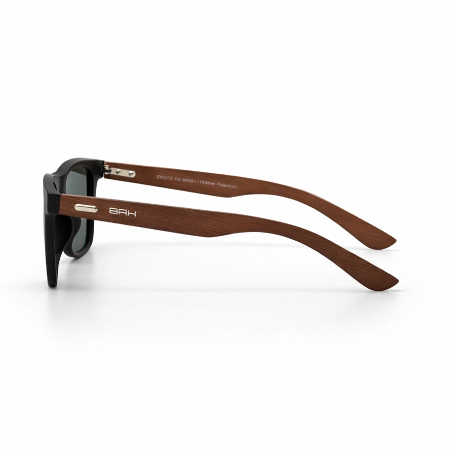Óculos de Sol Brk Quadrado Preto com Lente Polarizada Verde UV400