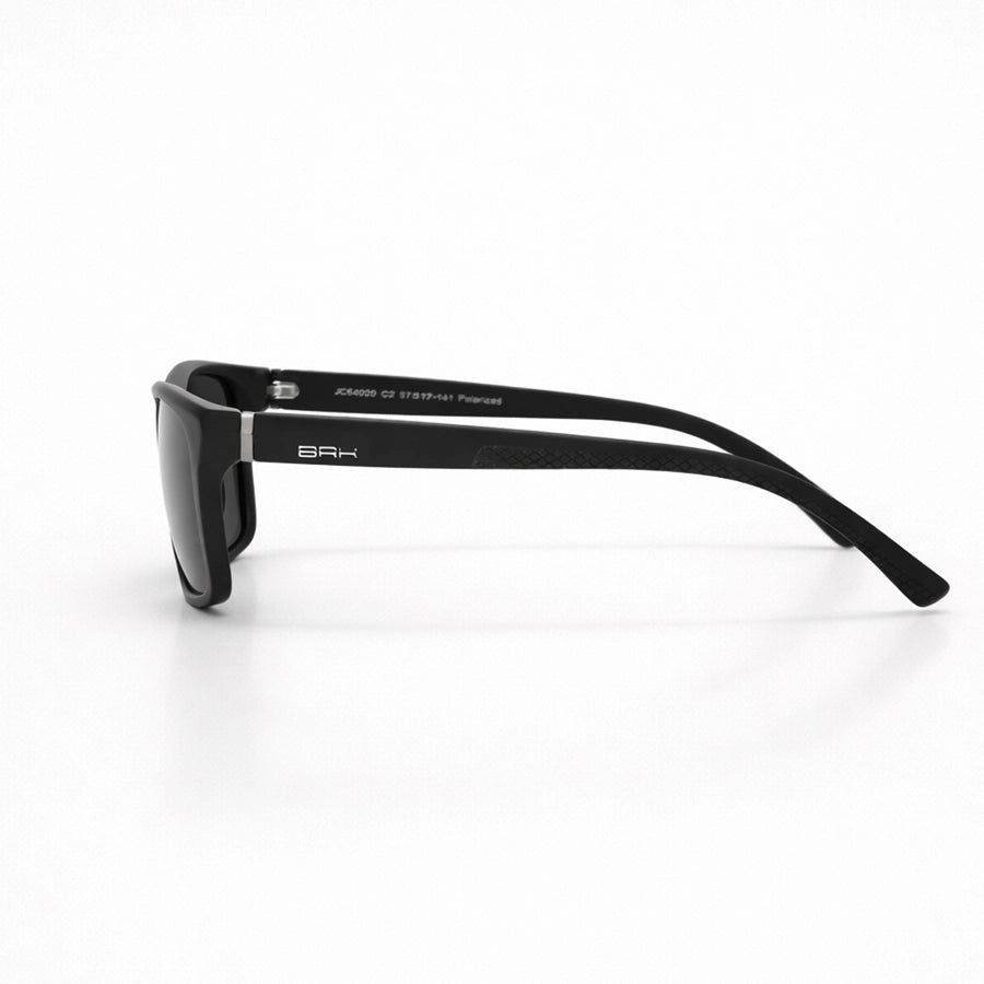 Óculos de Sol Brk Quadrado Preto com Lente Polarizada Preta UV400