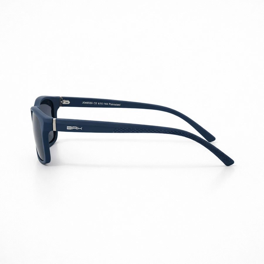 Óculos de Sol Brk Quadrado Azul Escuro com Lente Polarizada Cinza UV400
