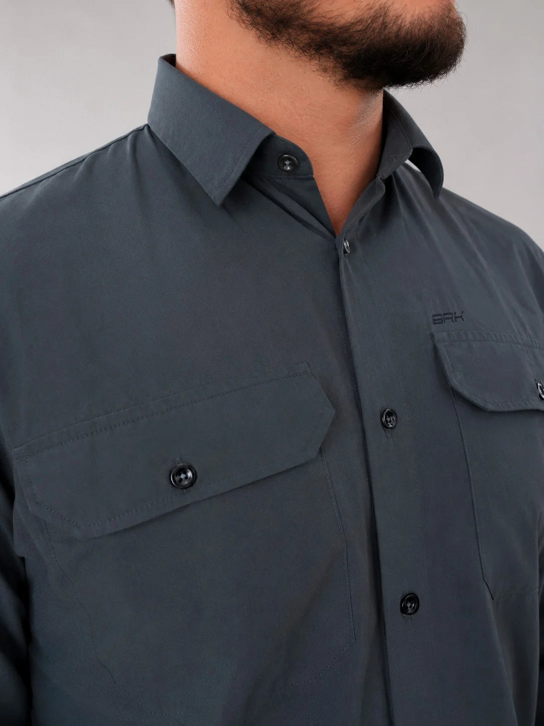 Camisa Work Cinza Chumbo com Proteção UV50+