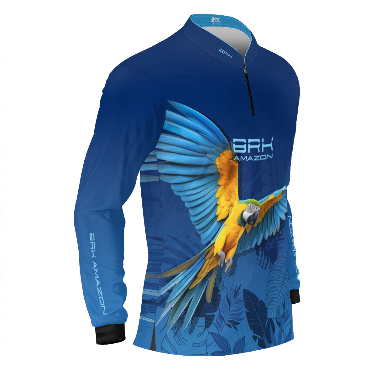 Camisa de Pesca Brk Amazon Arara Azul com Proteção UV50 Brk Fishing