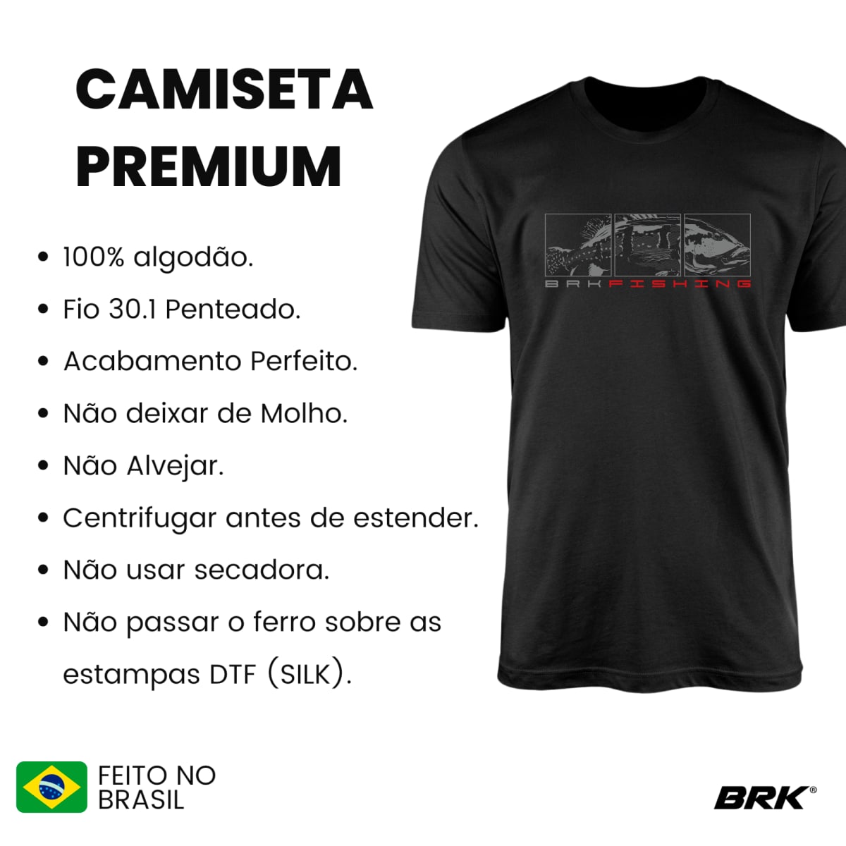 Camiseta de Pesca Brk Tucunaré com Algodão Premium - Brk Fishing
