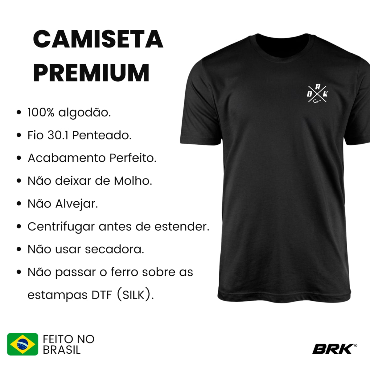 Camiseta de Pesca Brk Fishing Cauda Tucunaré Azul com Algodão Premium - Brk Fishing