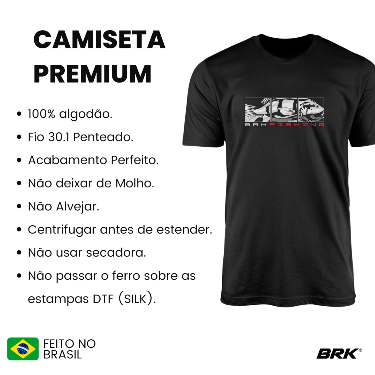 Camiseta de Pesca Brk Tucunaré com Algodão Premium - Brk Fishing