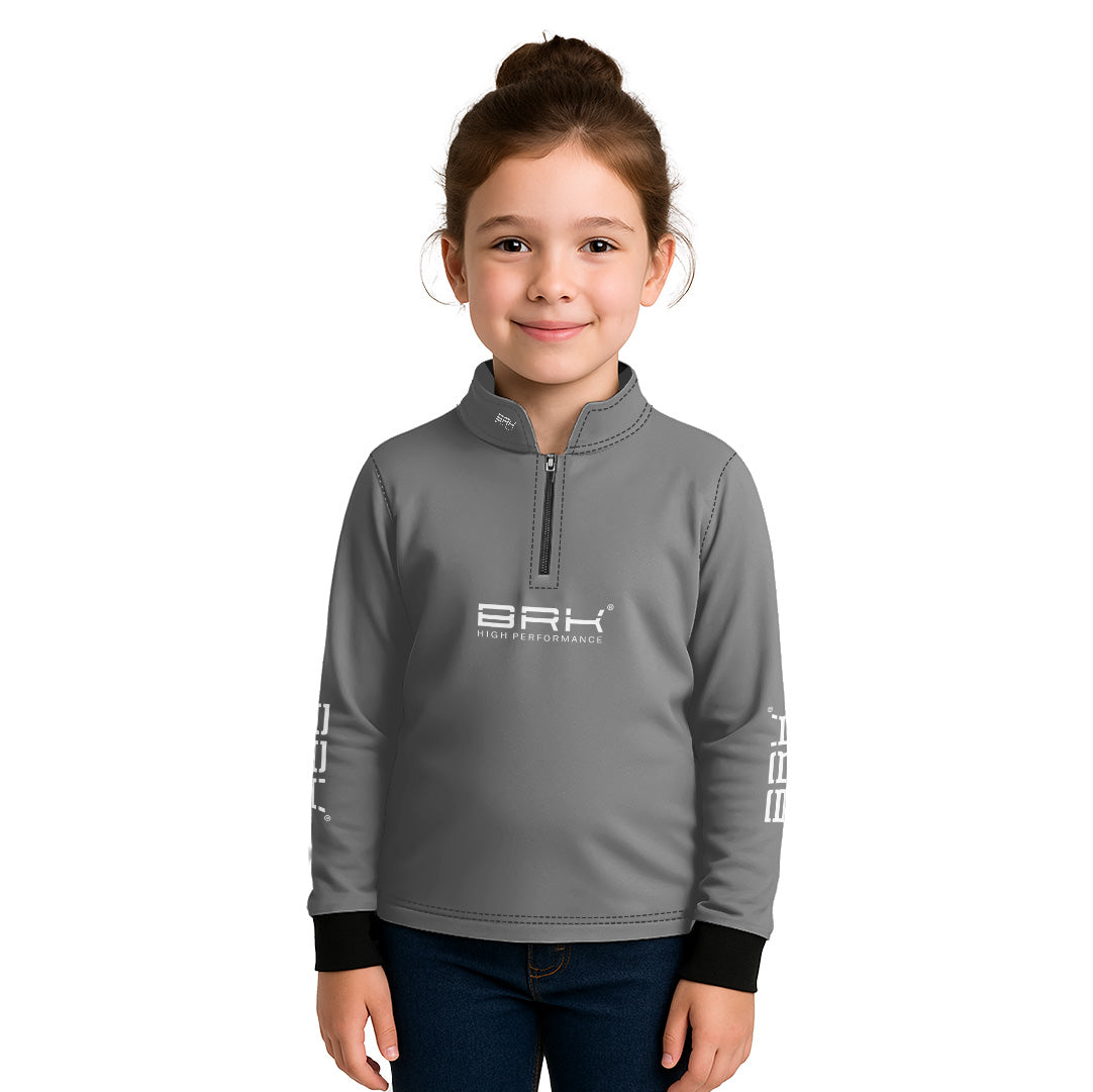 Camisa de Pesca Brk Basica Cinza com Proteção Uv50+ - Tamanho: G