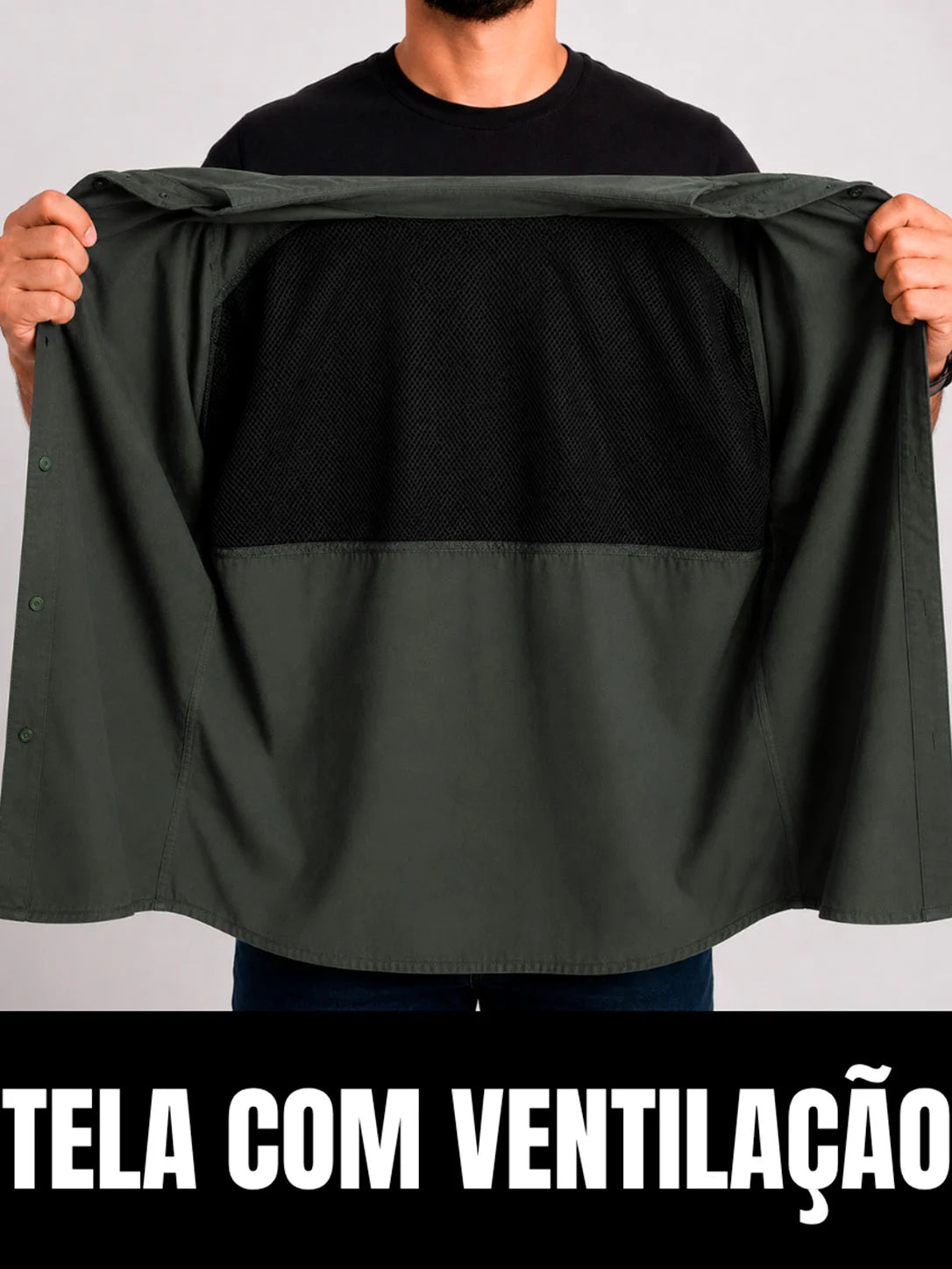 Camisa Adventure Verde Escuro com Proteção UV50+