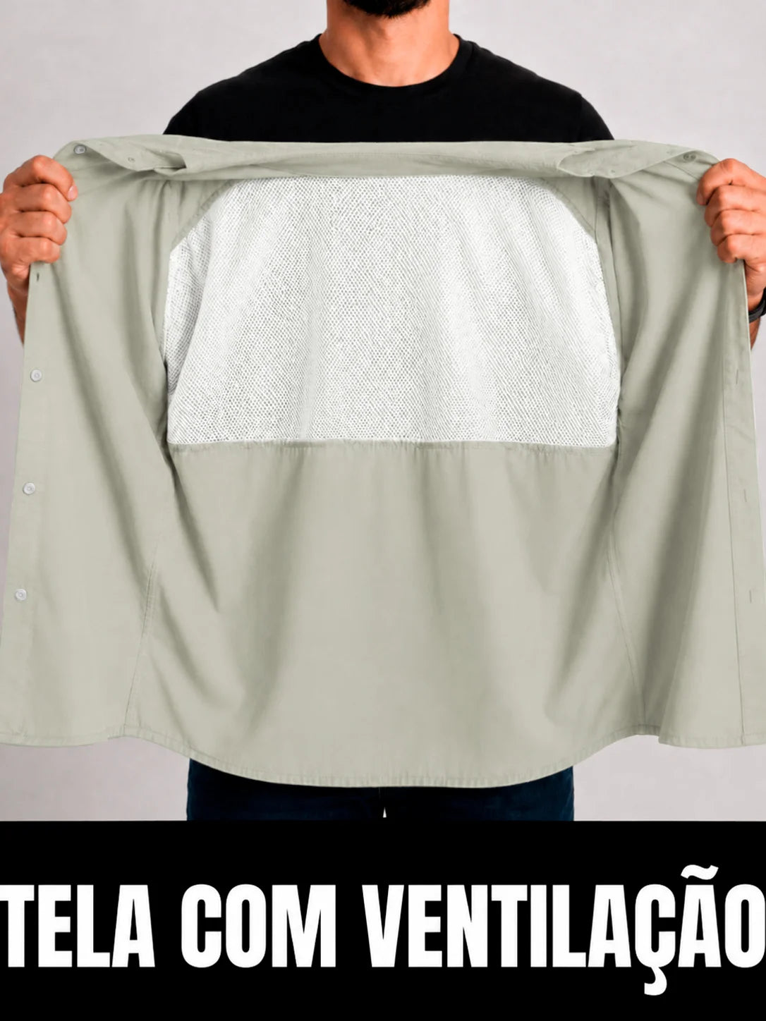 Camisa Work Areia com Proteção UV50+