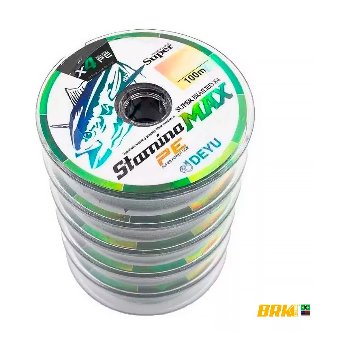 Linha de Pesca Multifilamento Deyu 4X 100m - Brk Fishing