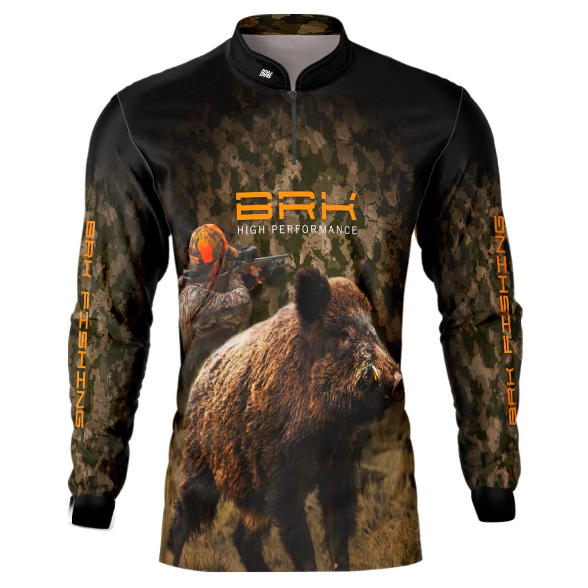 Camisa de Pesca Brk Camuflado Wild Boar com Proteção Solar UV50+ - Brk Fishing