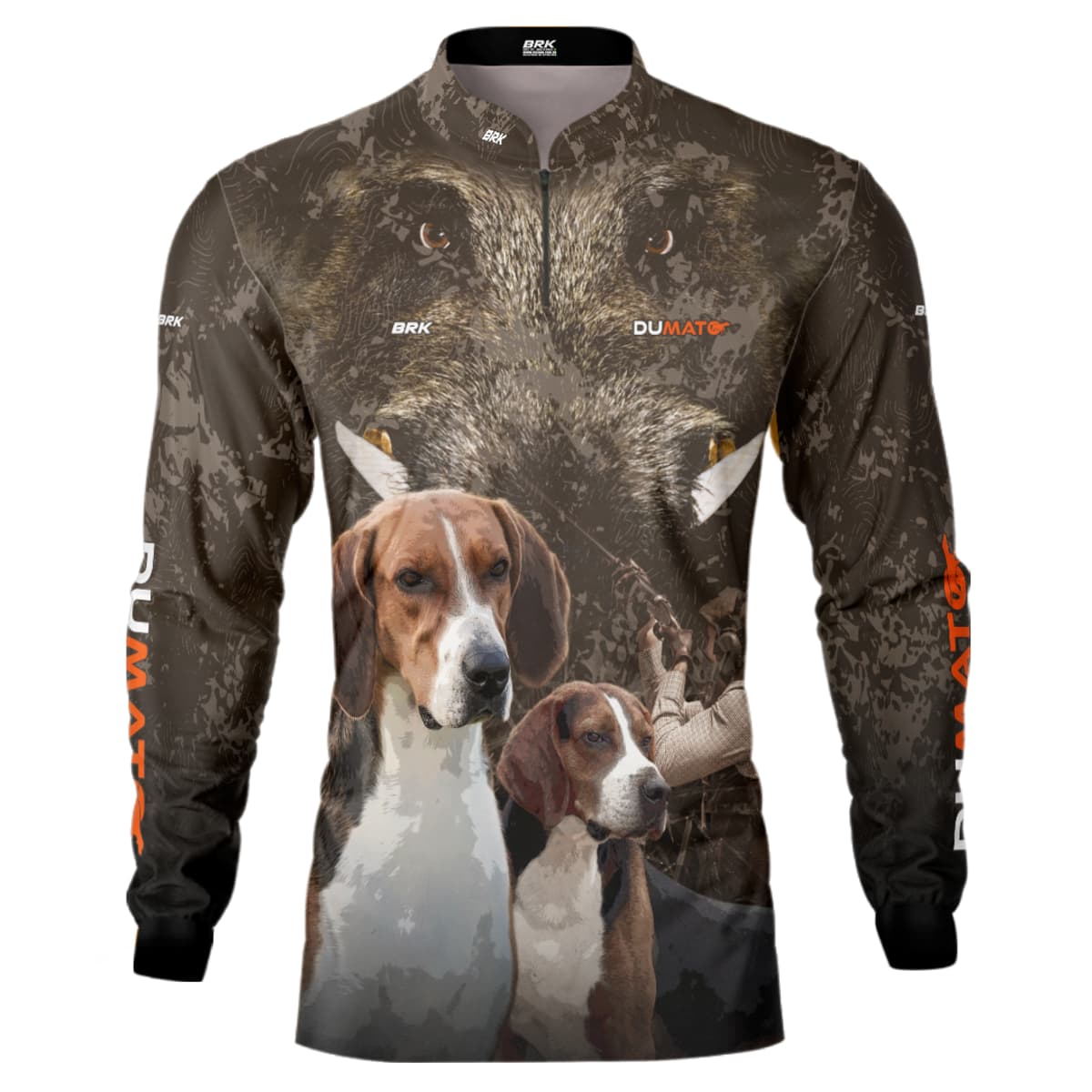 Camisa Agro Brk DuMato 2.0 FoxHound Javali Camo com Proteção Solar UV50+ - Brk Fishing