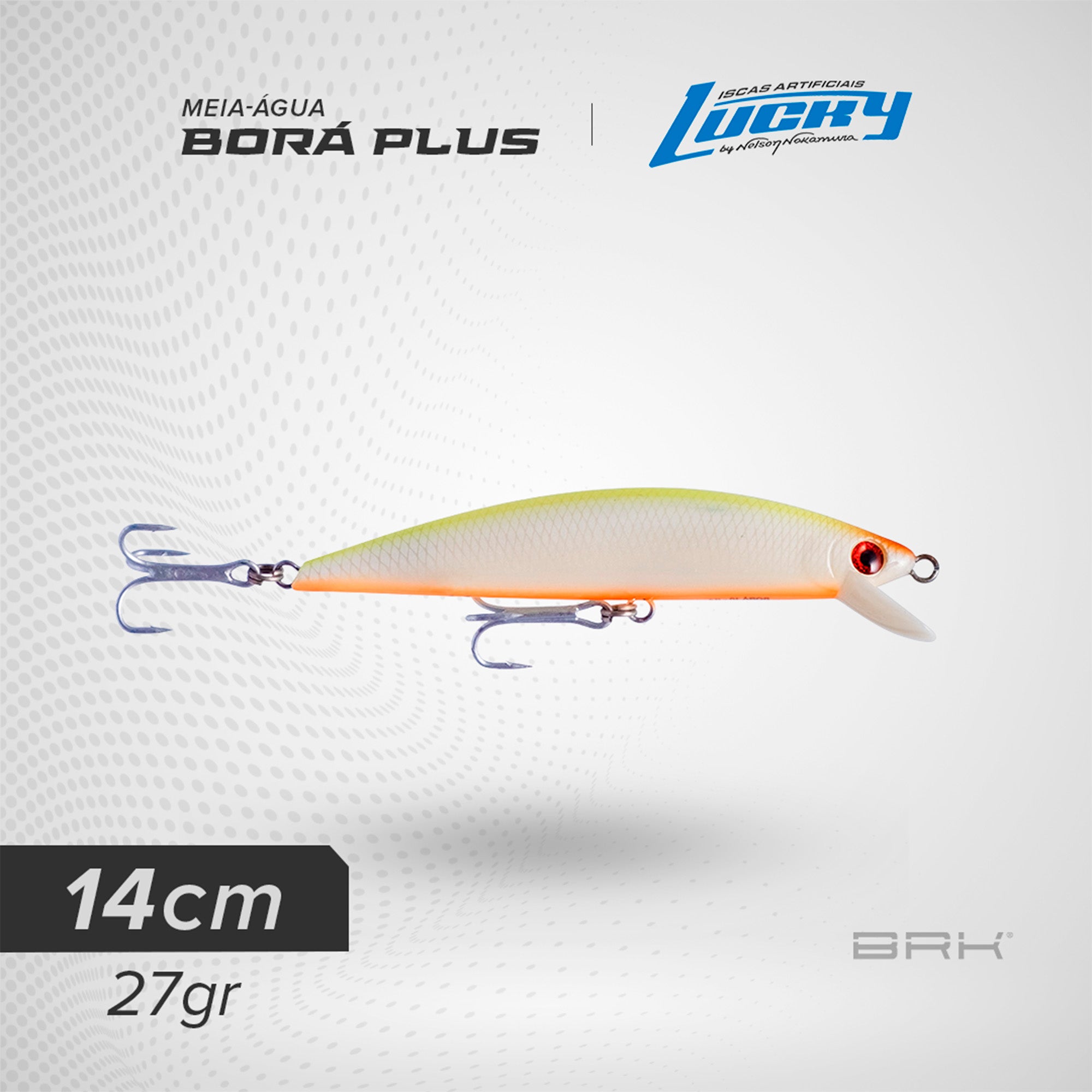 Isca Artificial Nelson Nakamura Borá 14cm 27g Meia-água Lucky Nelson Nakamura