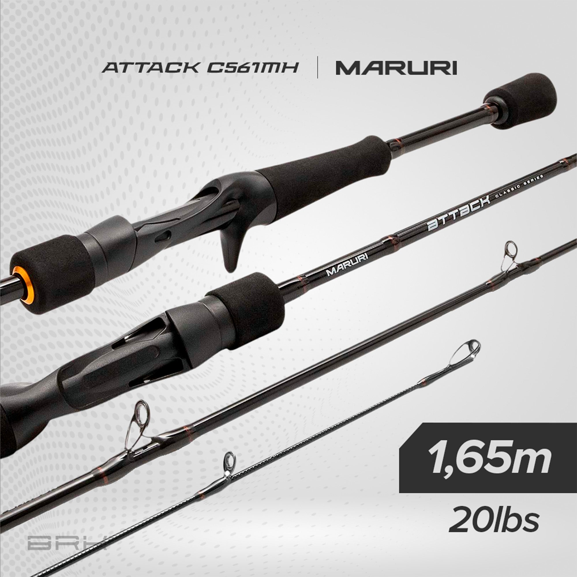 Vara de Pesca Maruri Attack C-561MH 20lb 1,65m - Carretilha (Inteiriça) - Brk Fishing