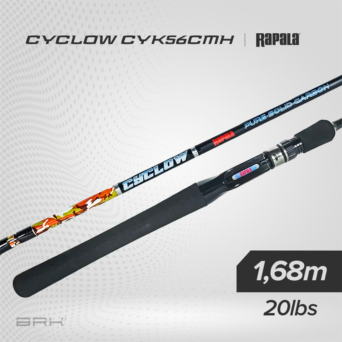 Vara de Pesca Rapala Cyclow CYK56CMH 20lbs 1,68m - Carretilha (Inteiriça) - Brk Fishing