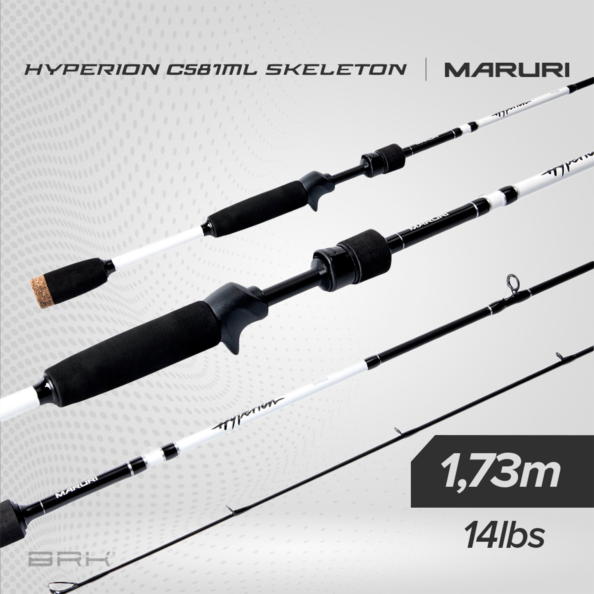 Vara de Pesca Maruri Hyperion C-581ML Skeleton 14lb 1,73m - Carretilha (Inteiriça) - Brk Fishing