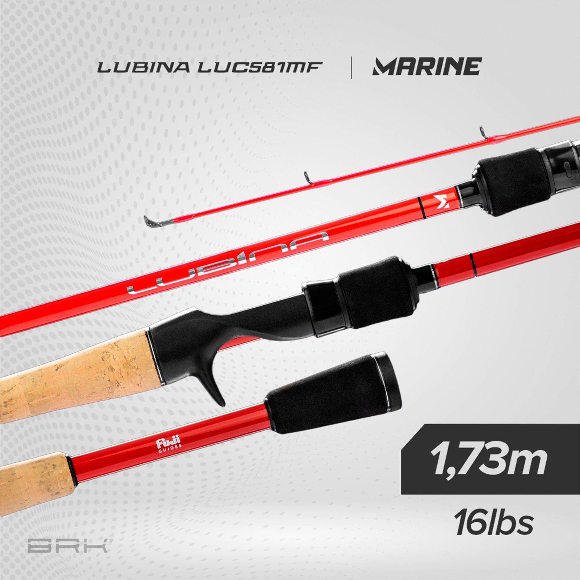 Vara de Pesca Marine Sports Lubina LU-C581MF 16lbs 1,73m - Carretilha (inteiriça) - Brk Fishing