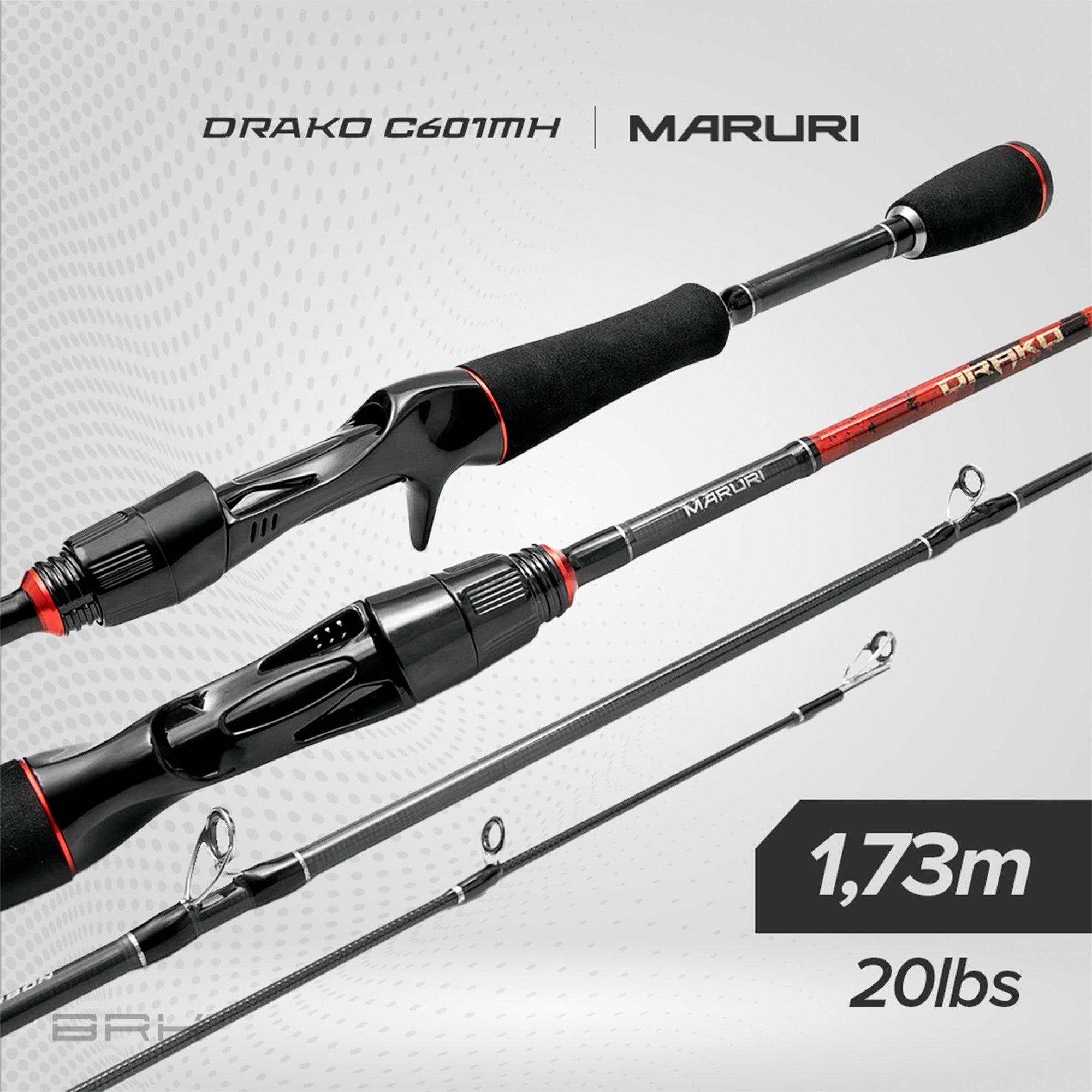 Vara de Pesca Maruri Drako C-601MH 20lb 1,73m - Carretilha (Inteiriça) - Brk Fishing