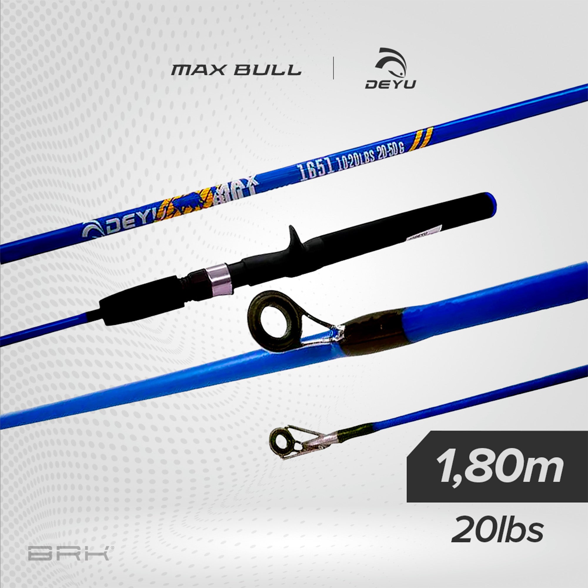 Vara de Pesca Deyu Max Bull MB-SFS1801M 20lbs 1,80m | Azul - Carretilha (Inteiriça) Brk Fishing