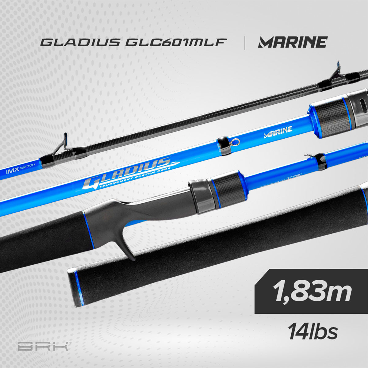Vara de Pesca Marine Sports Gladius GL-C601 MLF 14lbs 1,83m - Carretilha (inteiriça) - Brk Fishing