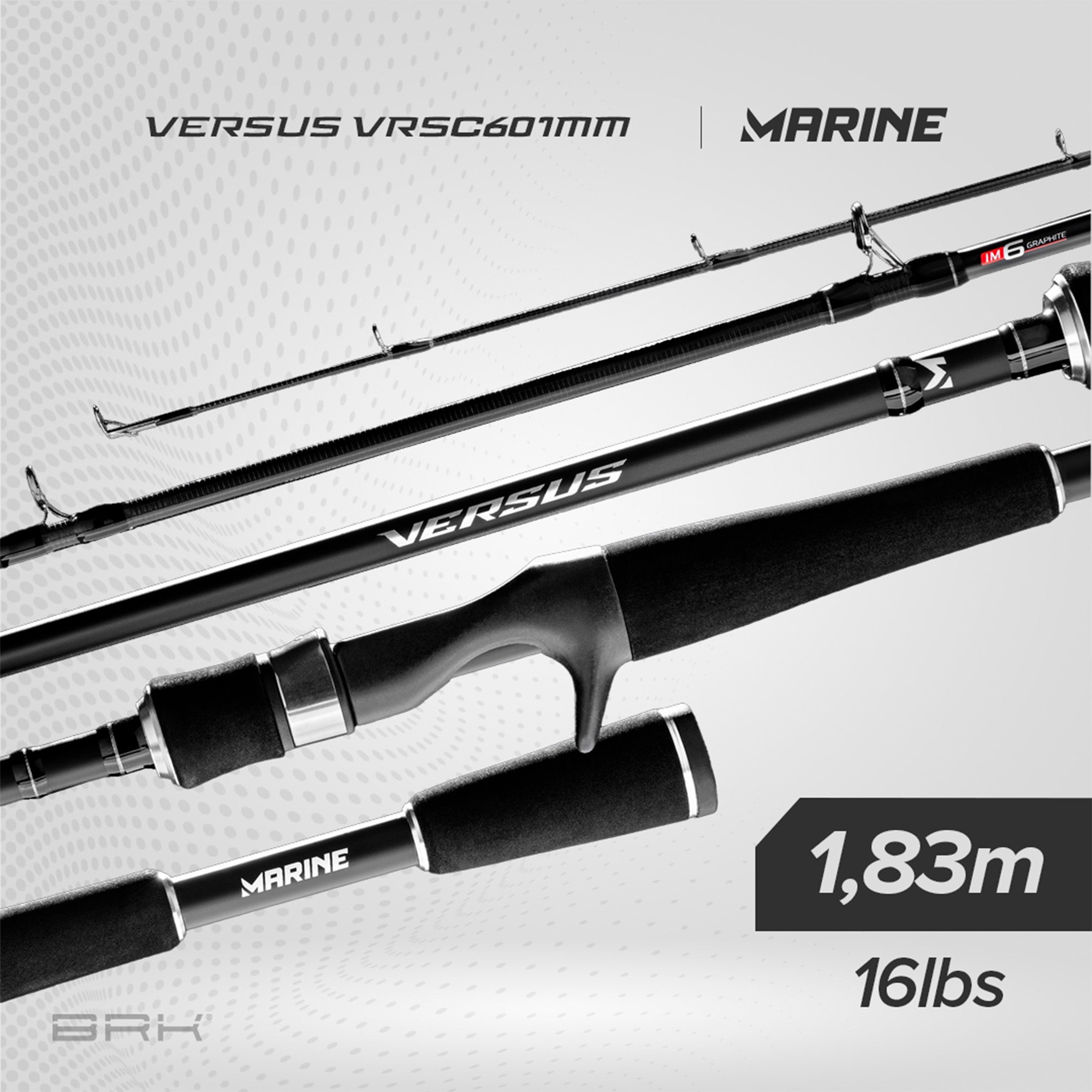 Vara de Pesca Marine Sports Versus VRS-C601MM 16lbs 1,83m - Carretilha (inteiriça) - Brk Fishing