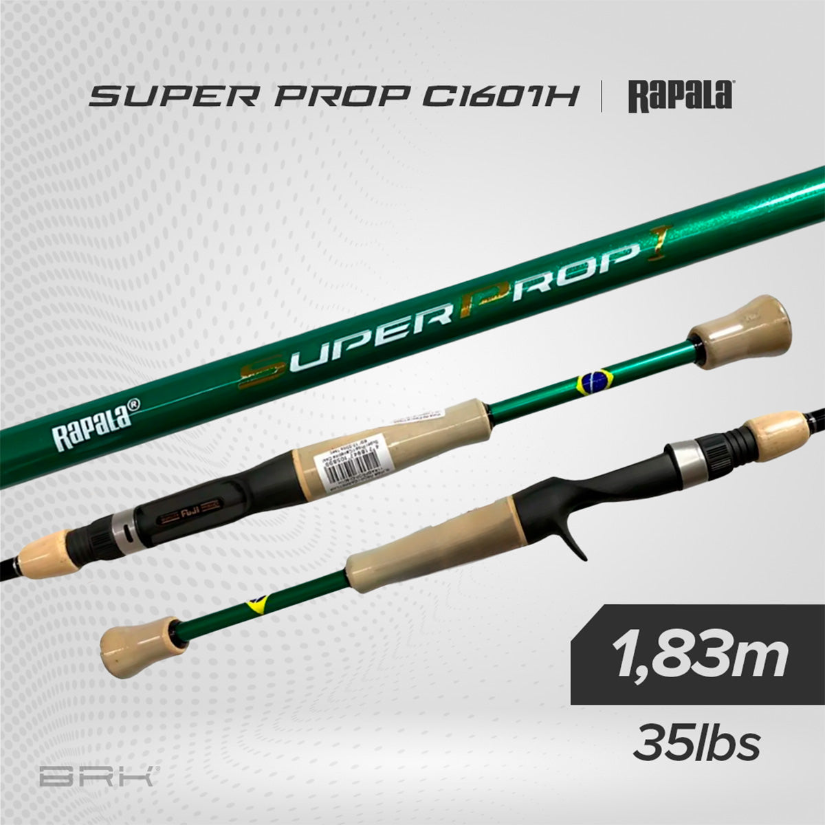 Vara de Pesca Rapala Super Prop CI601H 35lbs 1,83m - Carretilha (Inteiriça) - Brk Fishing