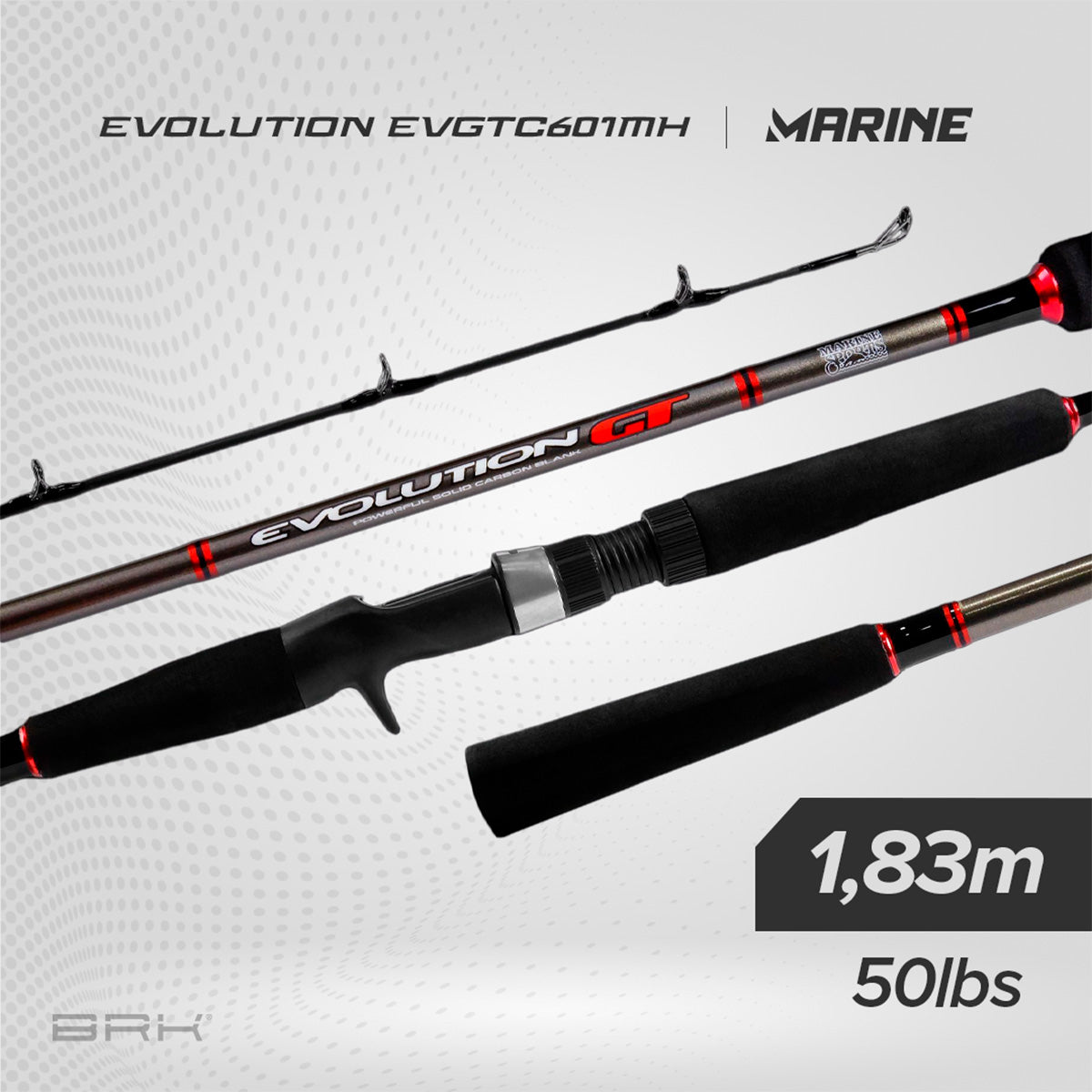 Vara de Pesca Marine Sports Evolution GT EVGT-C601 MH 50lbs 1,83m - Carretilha (Inteiriça) - Brk Fishing