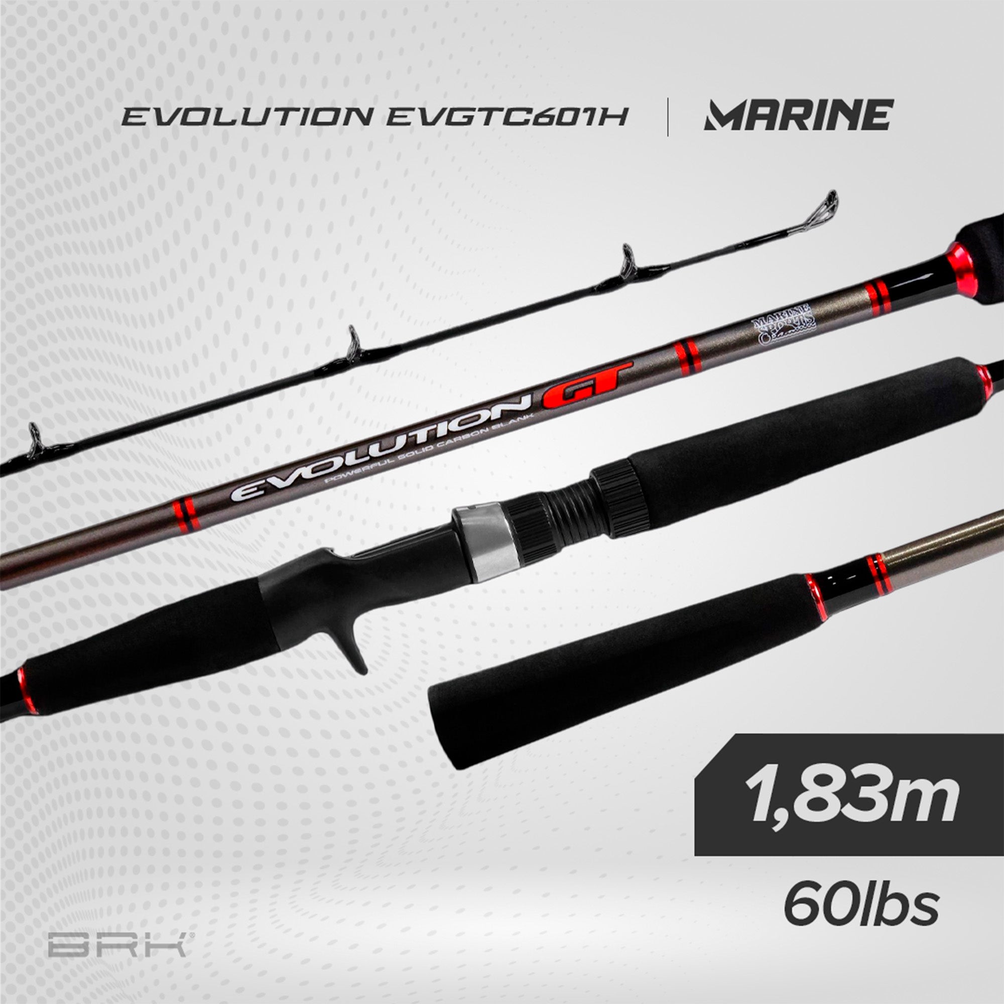 Vara de Pesca Marine Sports Evolution GT EVGT-C601H 60lbs 1,83m - Carretilha (Inteiriça) - Brk Fishing