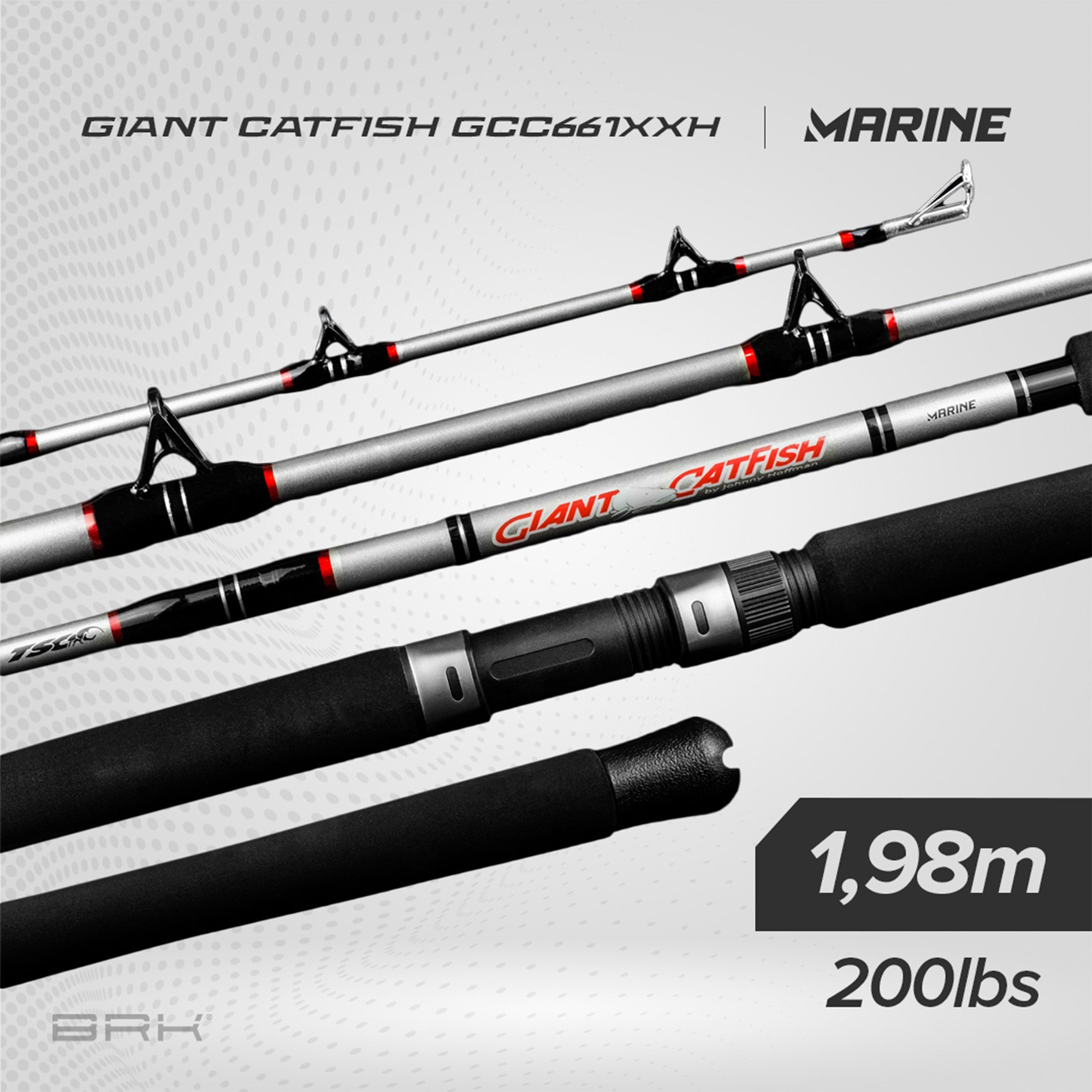 Vara de Pesca Marine Sports Giant Catfish GC-C661XXH 200lbs 1,98m - Carretilha (Inteiriça) - Brk Fishing