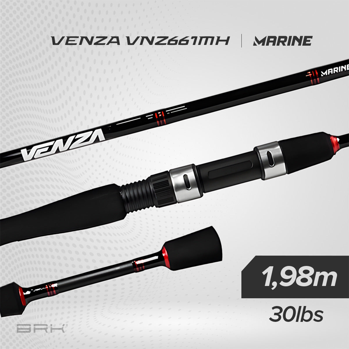 Vara de Pesca Marine Sports Venza VNZ-S661MH 30lbs 1,98m - Molinete (Inteiriça) - Brk Fishing