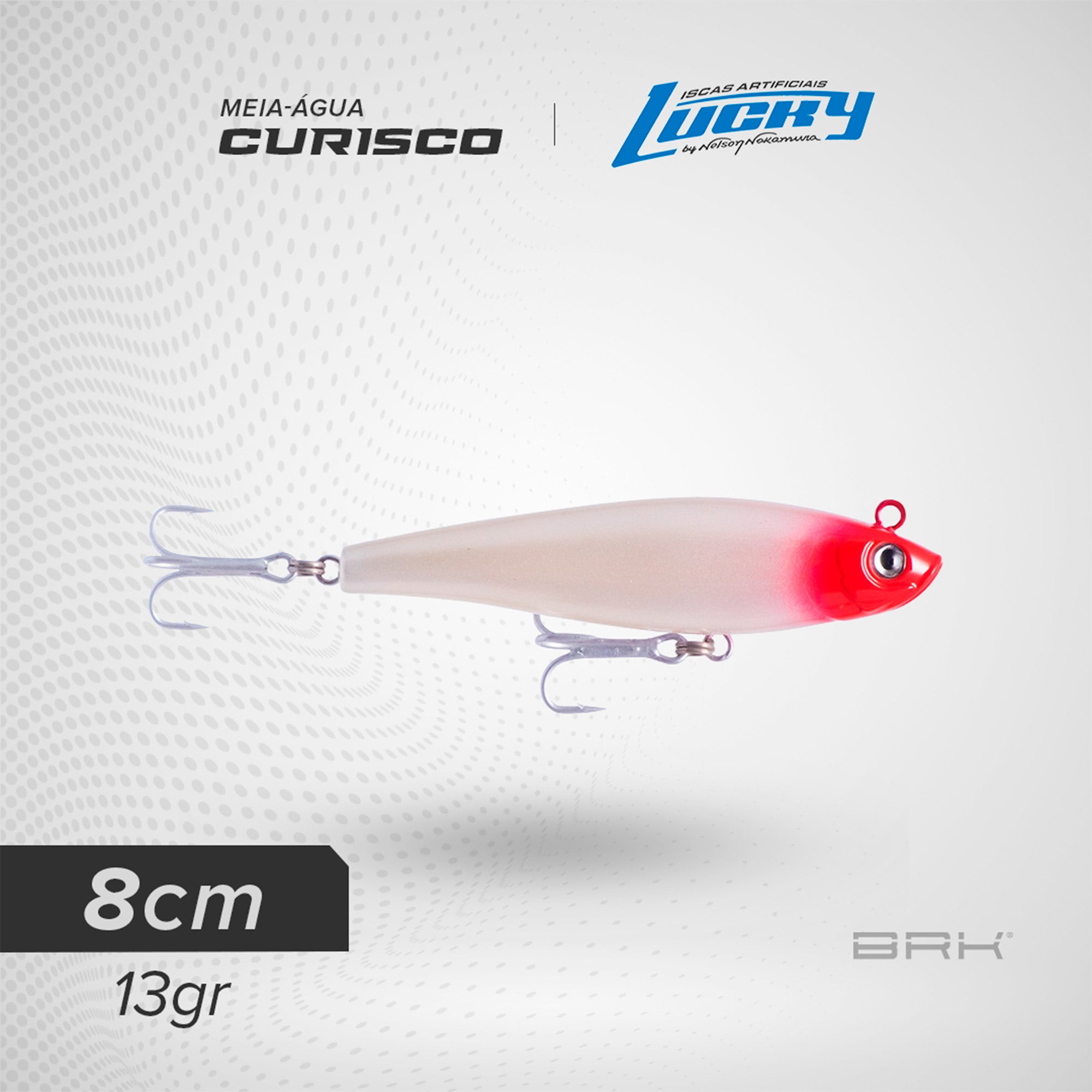 Isca Artificial Nelson Nakamura Curisco 8cm 13g Meia-água Lucky Nelson Nakamura