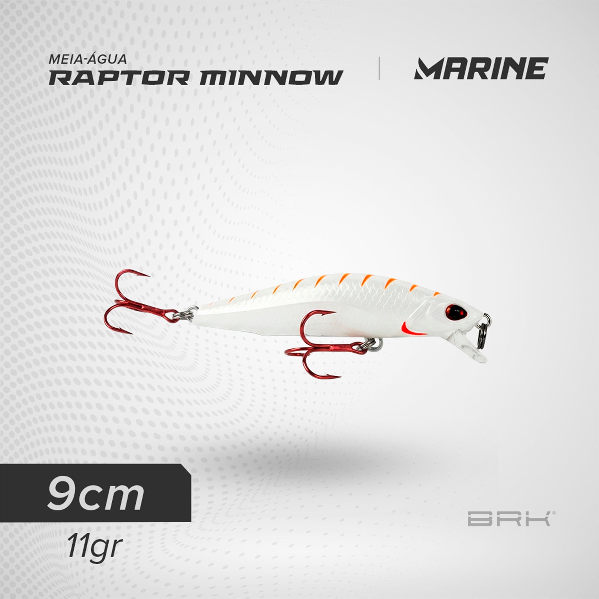 Isca Artificial Marine Sports Raptor Minnow 90 Meia-Água Marine Sports