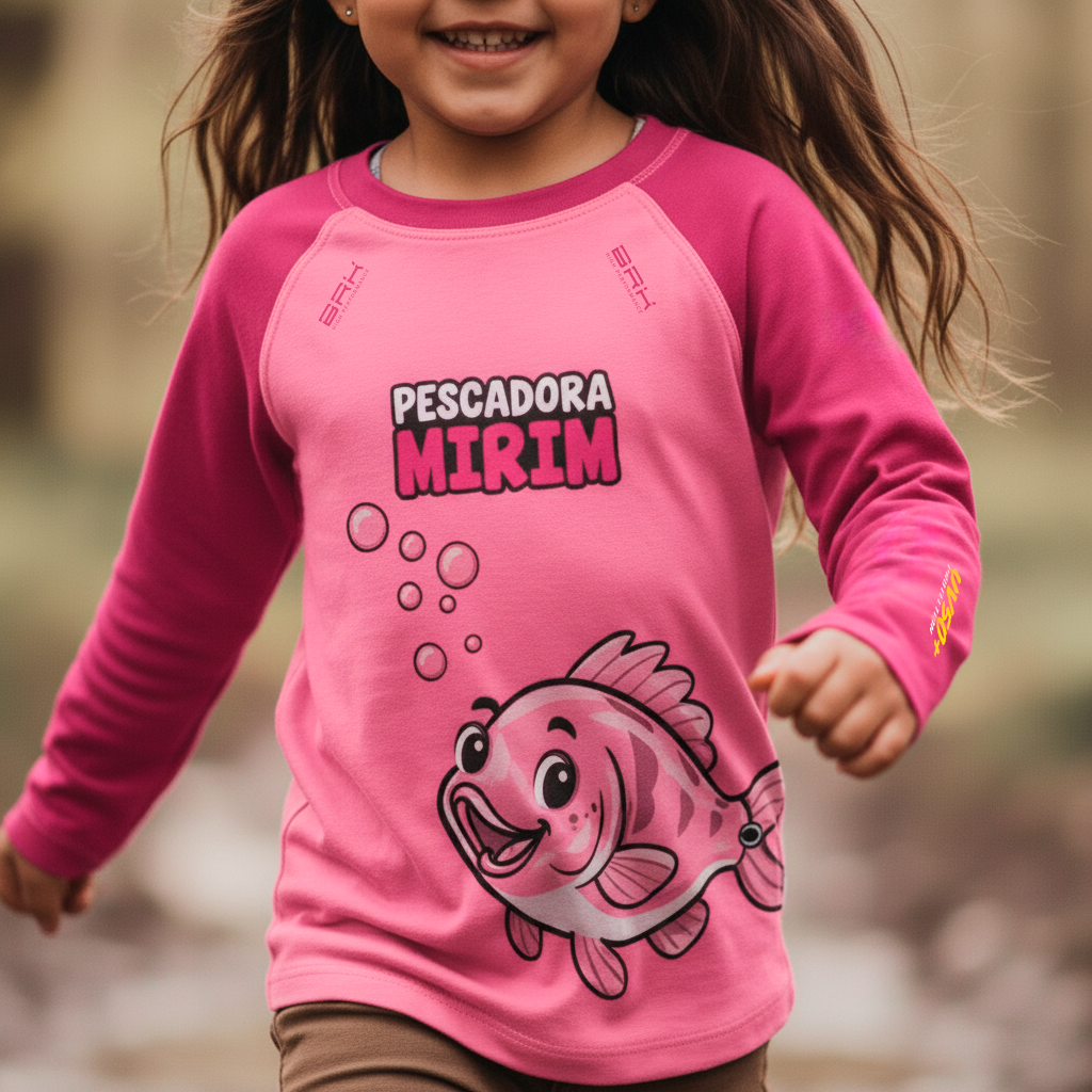 Camisa de Pesca Kids Brk Pescadora Mirim com Proteção UV50 Brk Fishing