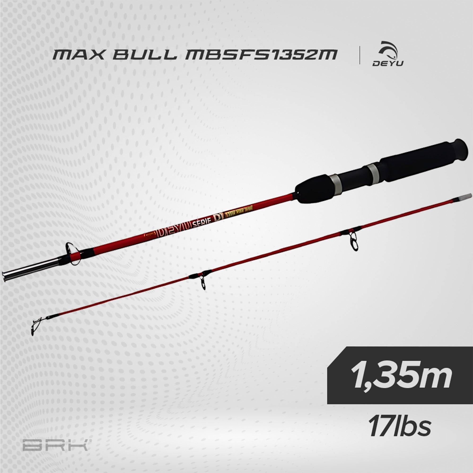 Vara de Pesca Deyu Max Bull MB-SFS1352M 17lbs 1,35m - Molinete (2 partes) - Brk Fishing