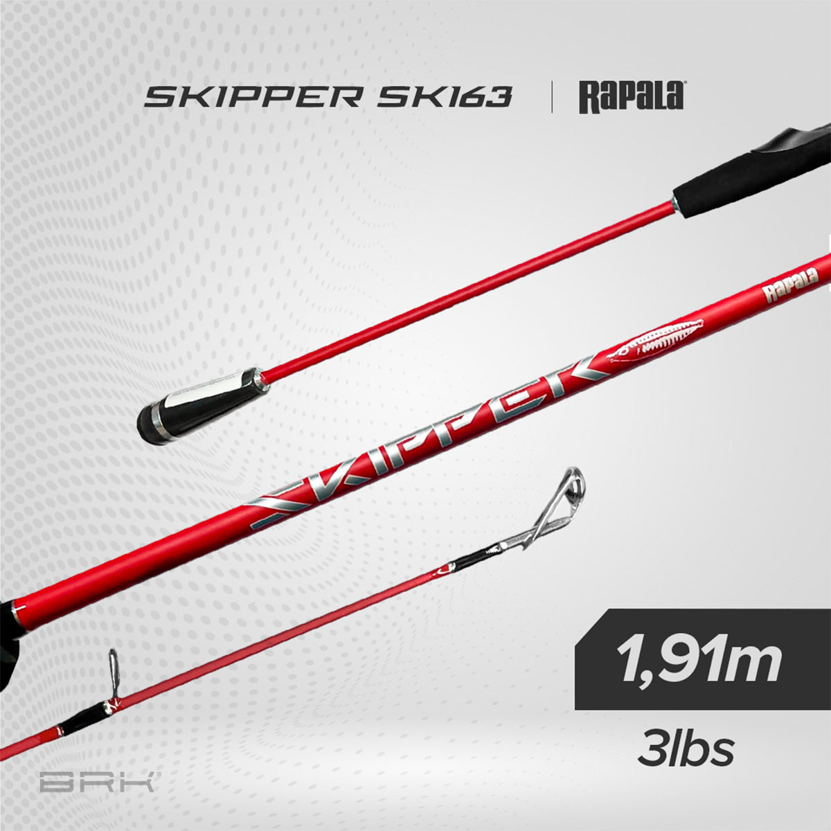 Vara de Pesca Rapala Skipper 11RASKI63 3lbs 1,91m - Molinete (Inteiriça) - Brk Fishing