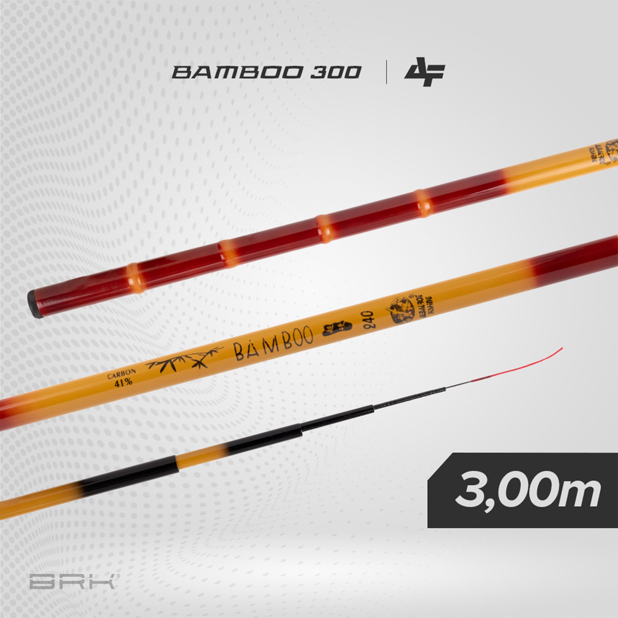 Vara de Pesca Albatroz Telescópica Bamboo 300 3m - Mão (6 partes) - Brk Fishing