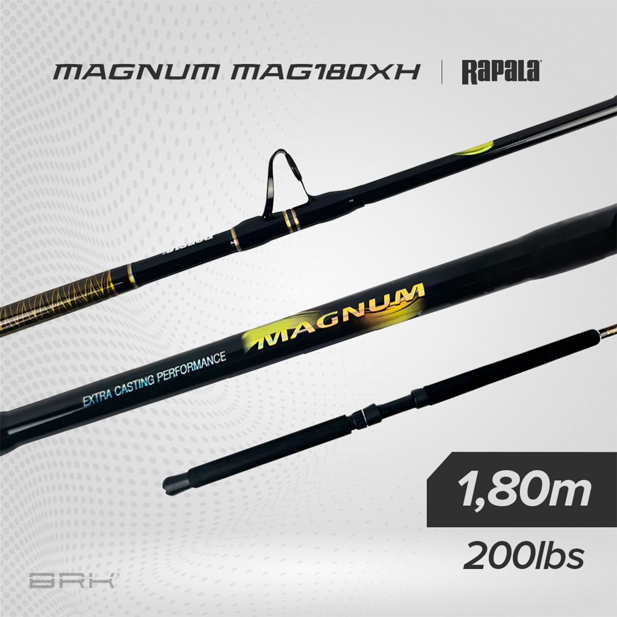 Vara de Pesca Rapala Magnum 11RAMAG180XH 200lbs 1,80m - Carretilha (Inteiriça) - Brk Fishing