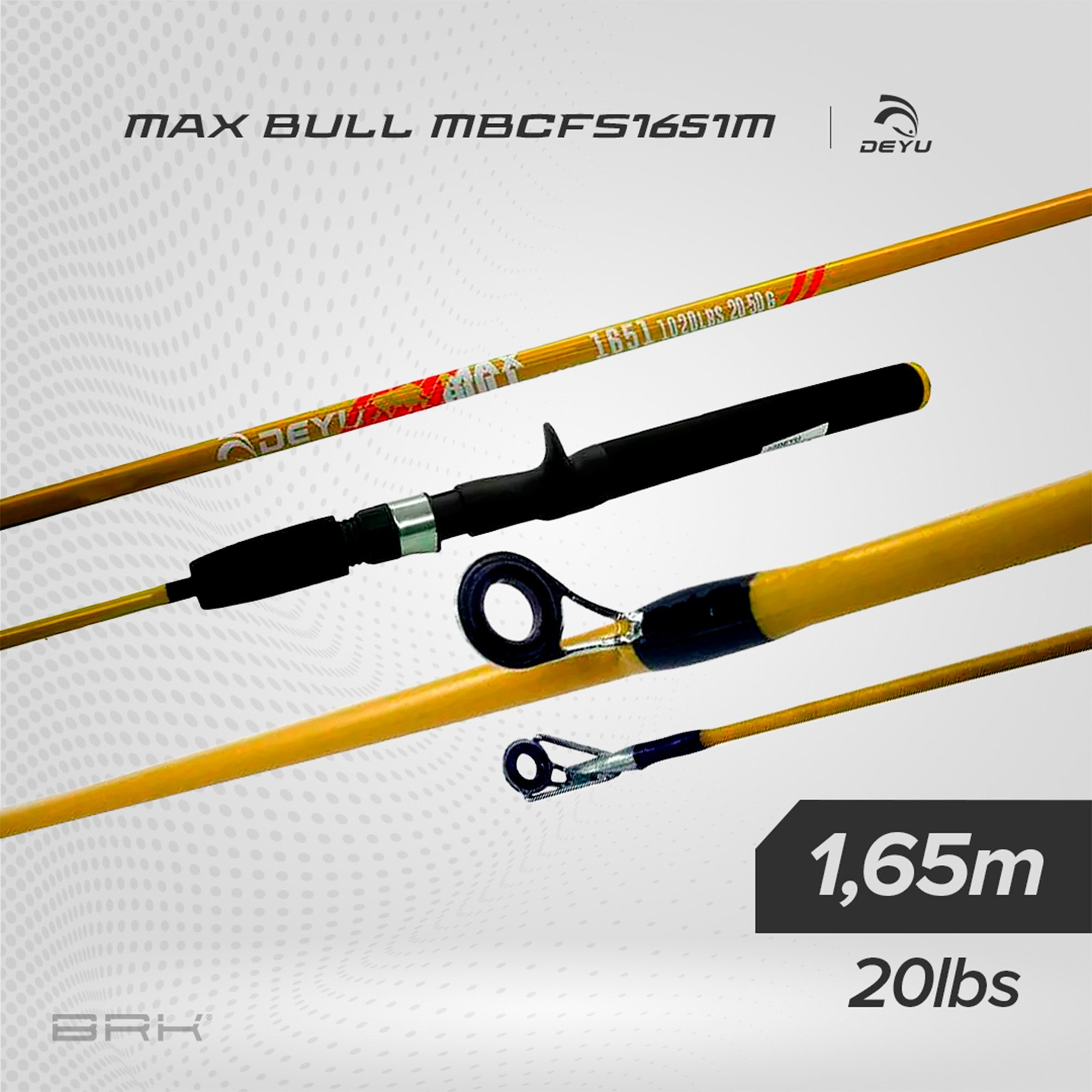 Vara de Pesca Deyu Max Bull MB-CFS1651M 20lbs 1,65m | Dourada - Carretilha (Inteiriça) - Brk Fishing